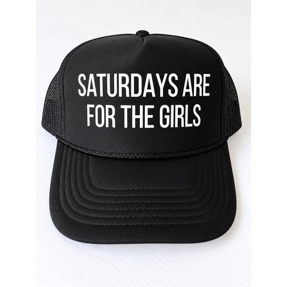 Barstool Sports Saturdays Are For The Girls Trucker Hat Black Otto Snapback Cap